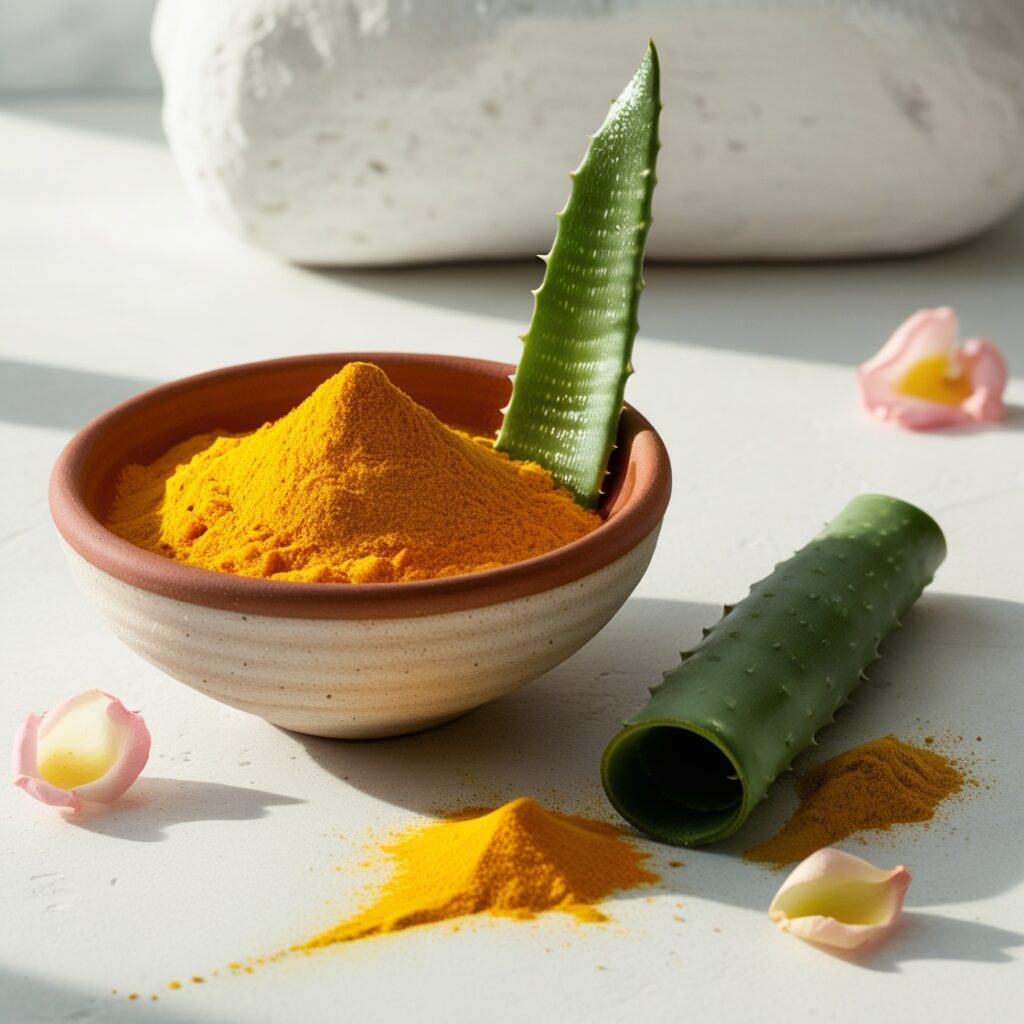 Aloe Vera and Turmeric Mask for a Natural Glow